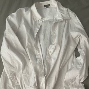 Plain white collared shirt